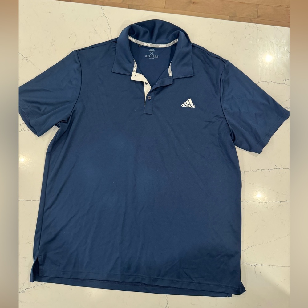 Men’s Adidas Blue Polo Size XL